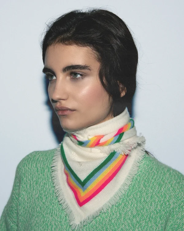 Foulard Regular Bande Multicolore^FROM FUTURE Clearance