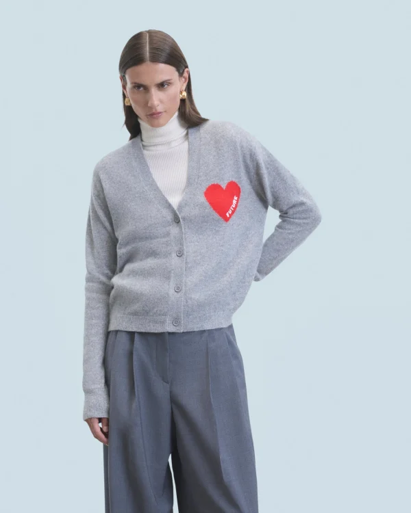 Pull Cardigan Coeur Léger^FROM FUTURE Sale