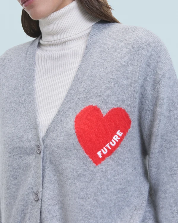 Pull Cardigan Coeur Léger^FROM FUTURE Sale