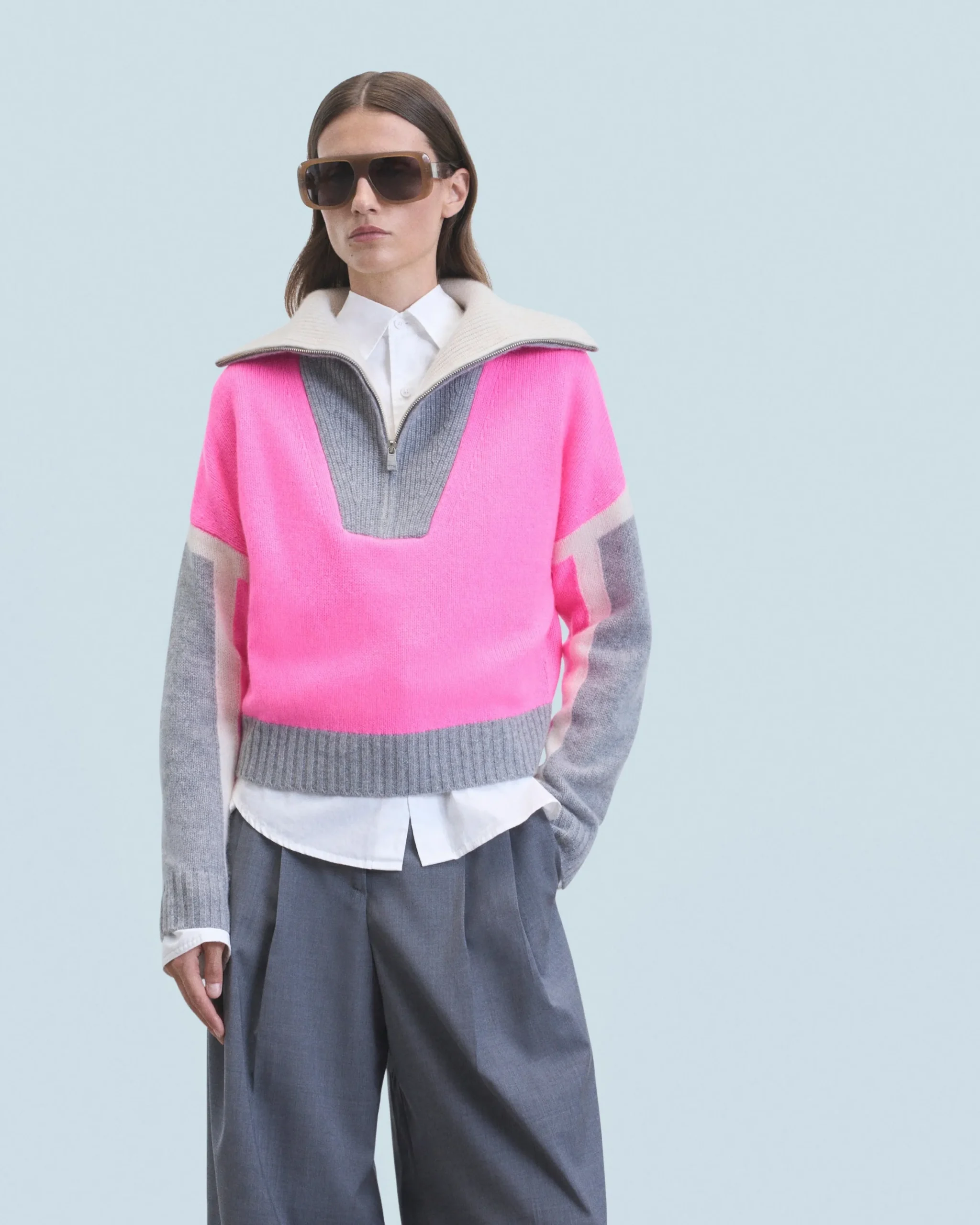 pull_col_camionneur_tricolore_0.webp Pull Col Camionneur Tricolore^FROM FUTURE Best Sale