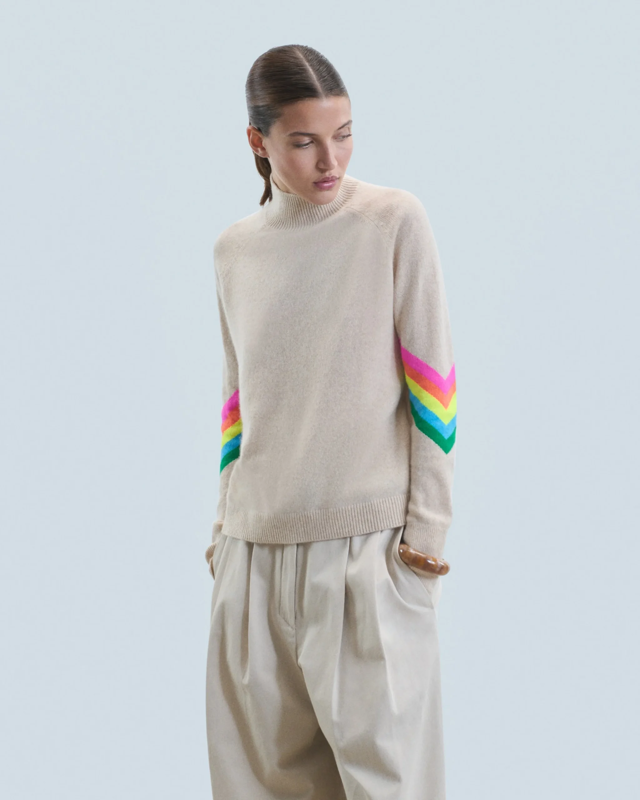 pull_col_montant_bandes_manches_multicolore_lger_0-2.webp Pull Col Montant Bandes Manches Multicolore Léger^FROM FUTURE Discount