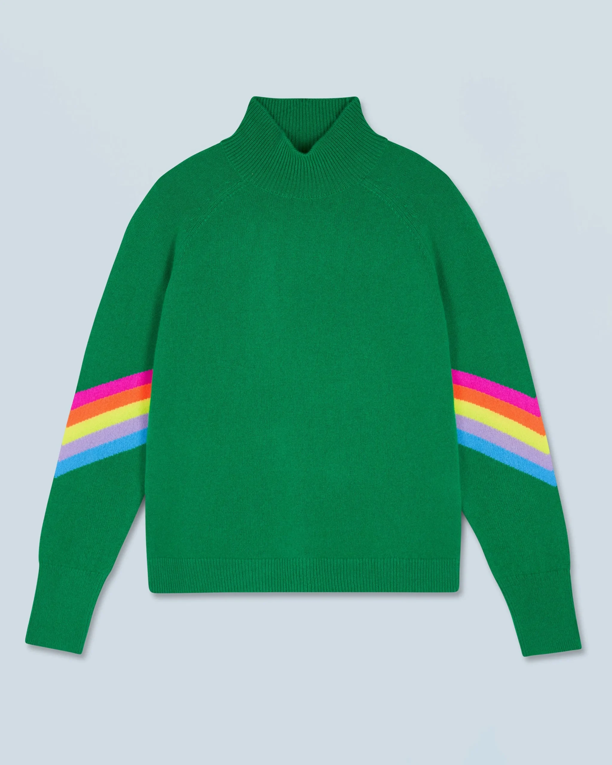 Pull Col Montant Bandes Manches Multicolore Léger^FROM FUTURE Sale
