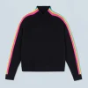 Pull Col Montant Bandes Manches Multicolores Léger^FROM FUTURE Flash Sale