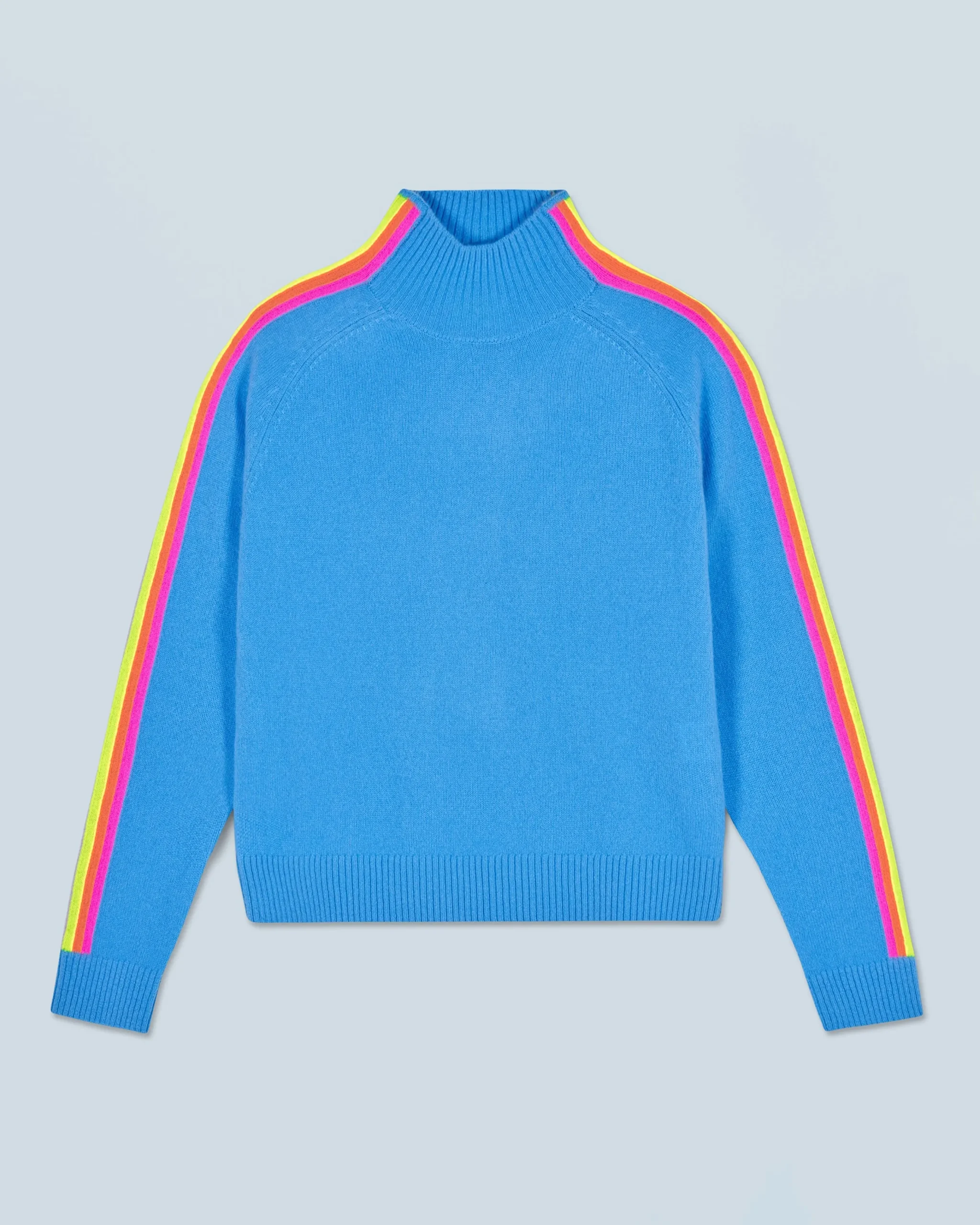 Pull Col Montant Bandes Manches Multicolores Léger^FROM FUTURE Store