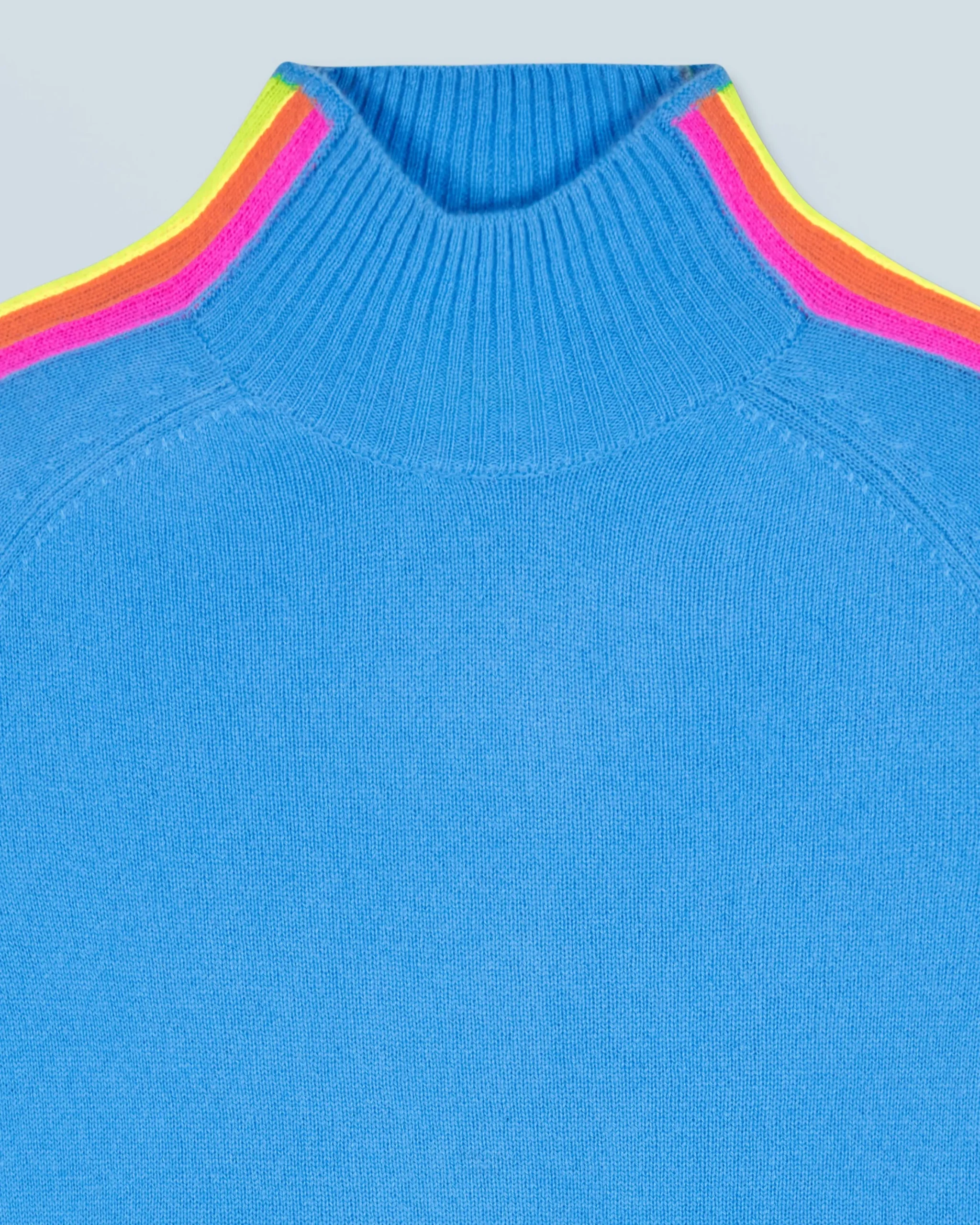 Pull Col Montant Bandes Manches Multicolores Léger^FROM FUTURE Store