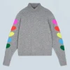 Pull Col Montant Manches Coeurs Léger^FROM FUTURE Hot