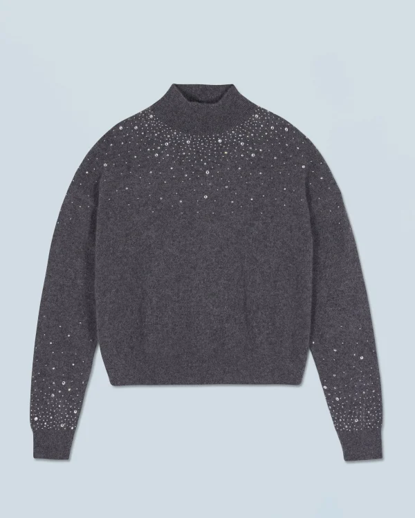 Pull Col Montant Strass Léger^FROM FUTURE Shop