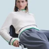 Pull Col Montant Tricolore Maille Perlée^FROM FUTURE Cheap