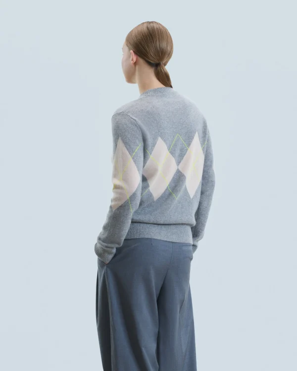 Pull Col Rond à Motif Losange^FROM FUTURE Cheap