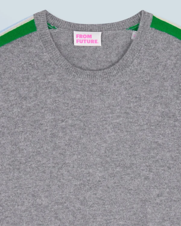 Pull Col Rond Bandes^FROM FUTURE Best Sale