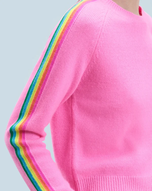 Pull Col Rond Bandes Manches Multico^FROM FUTURE Cheap