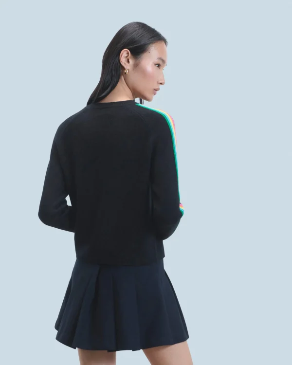 Pull Col Rond Bandes Manches Multicolore^FROM FUTURE Online