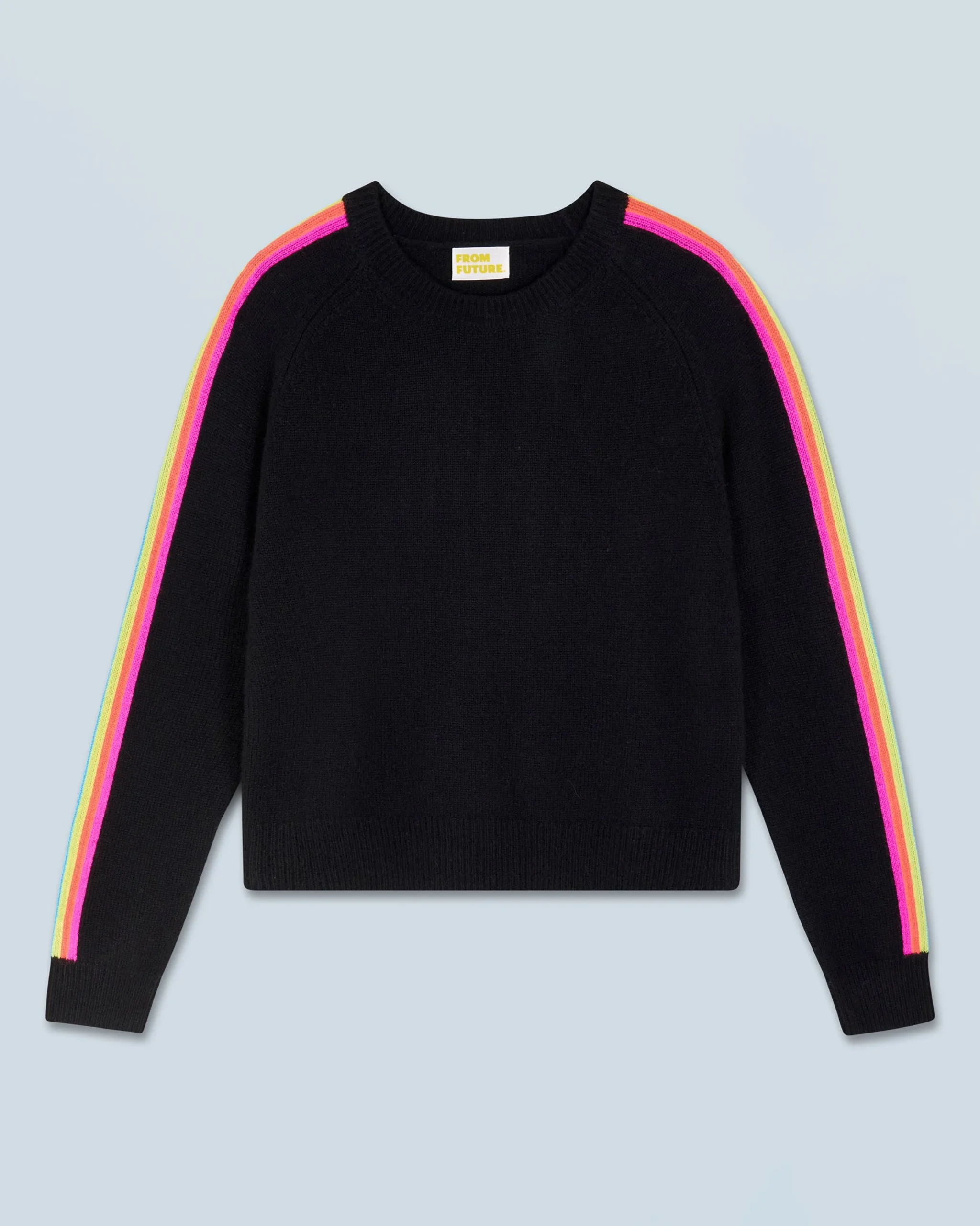 Pull Col Rond Bandes Manches Multicolore^FROM FUTURE Online