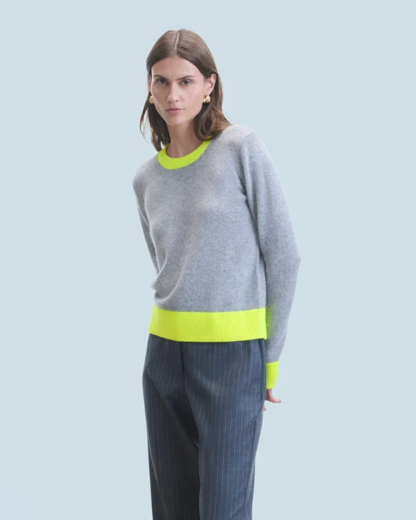 Pull Col Rond Bicolore Léger^FROM FUTURE Sale