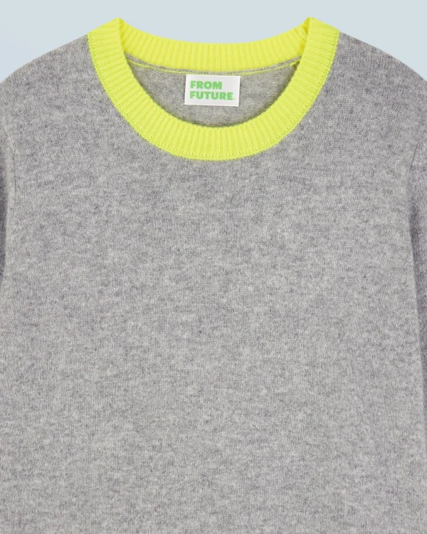 Pull Col Rond Bicolore Léger^FROM FUTURE Sale