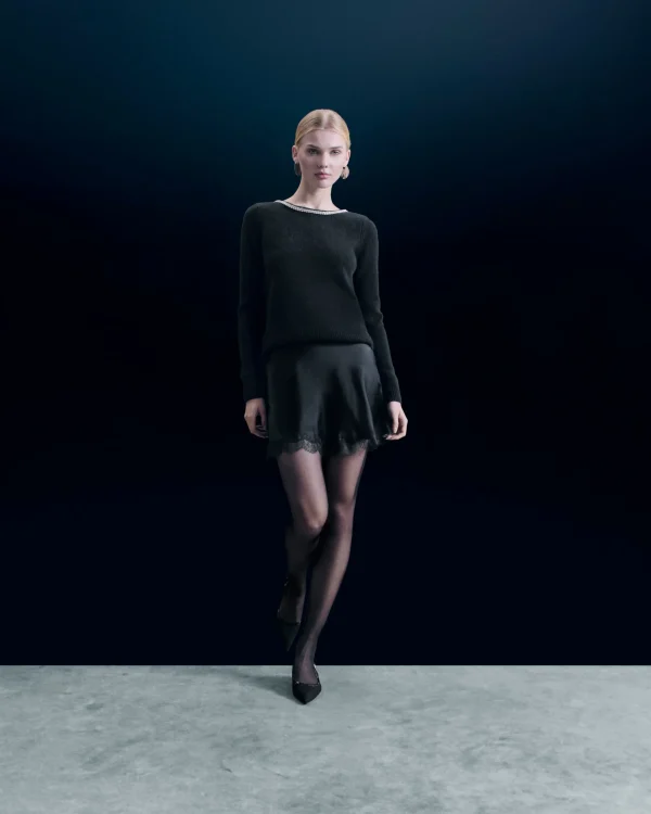 Pull Col Rond Strass Dos Nu^FROM FUTURE Store