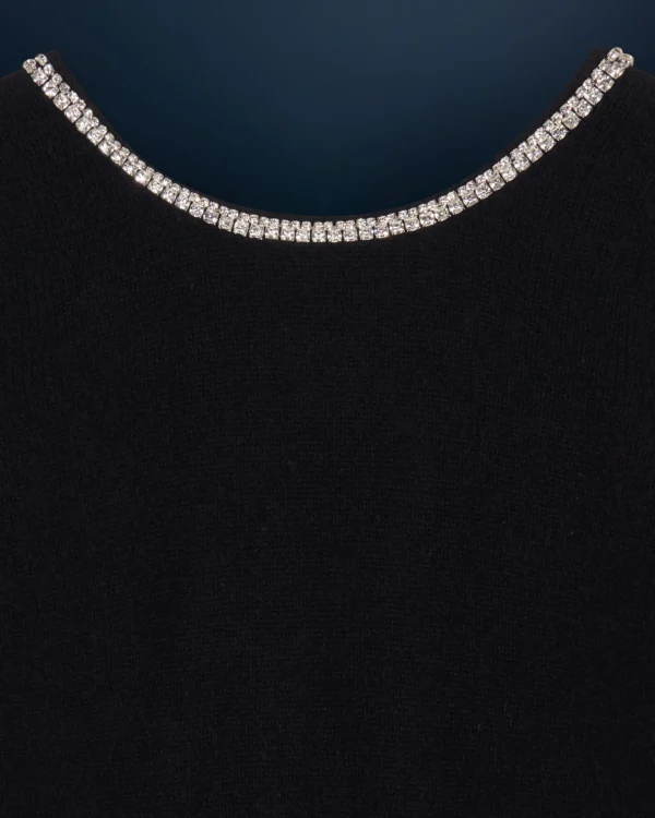 Pull Col Rond Strass Dos Nu^FROM FUTURE Store