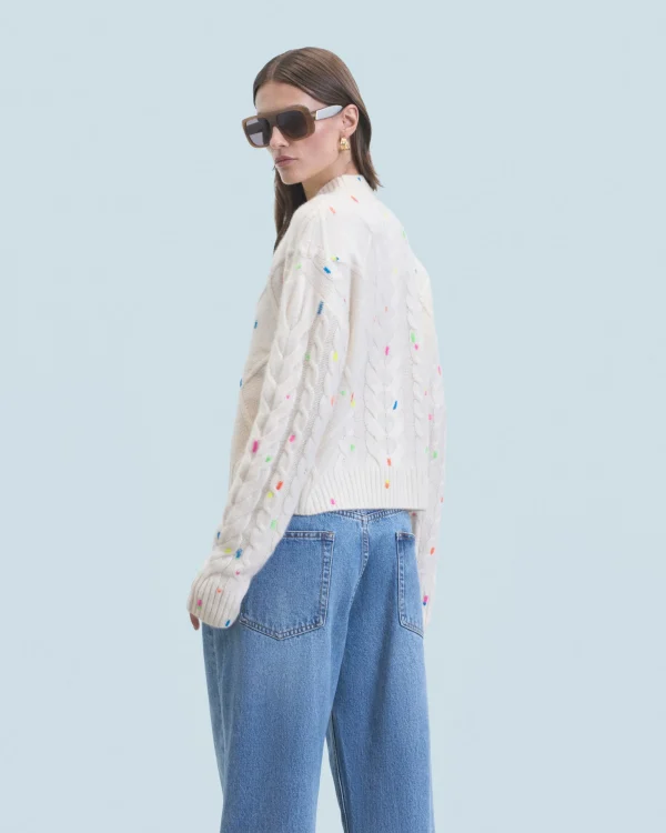 Pull Col Rond Torsades Multicolore^FROM FUTURE Best