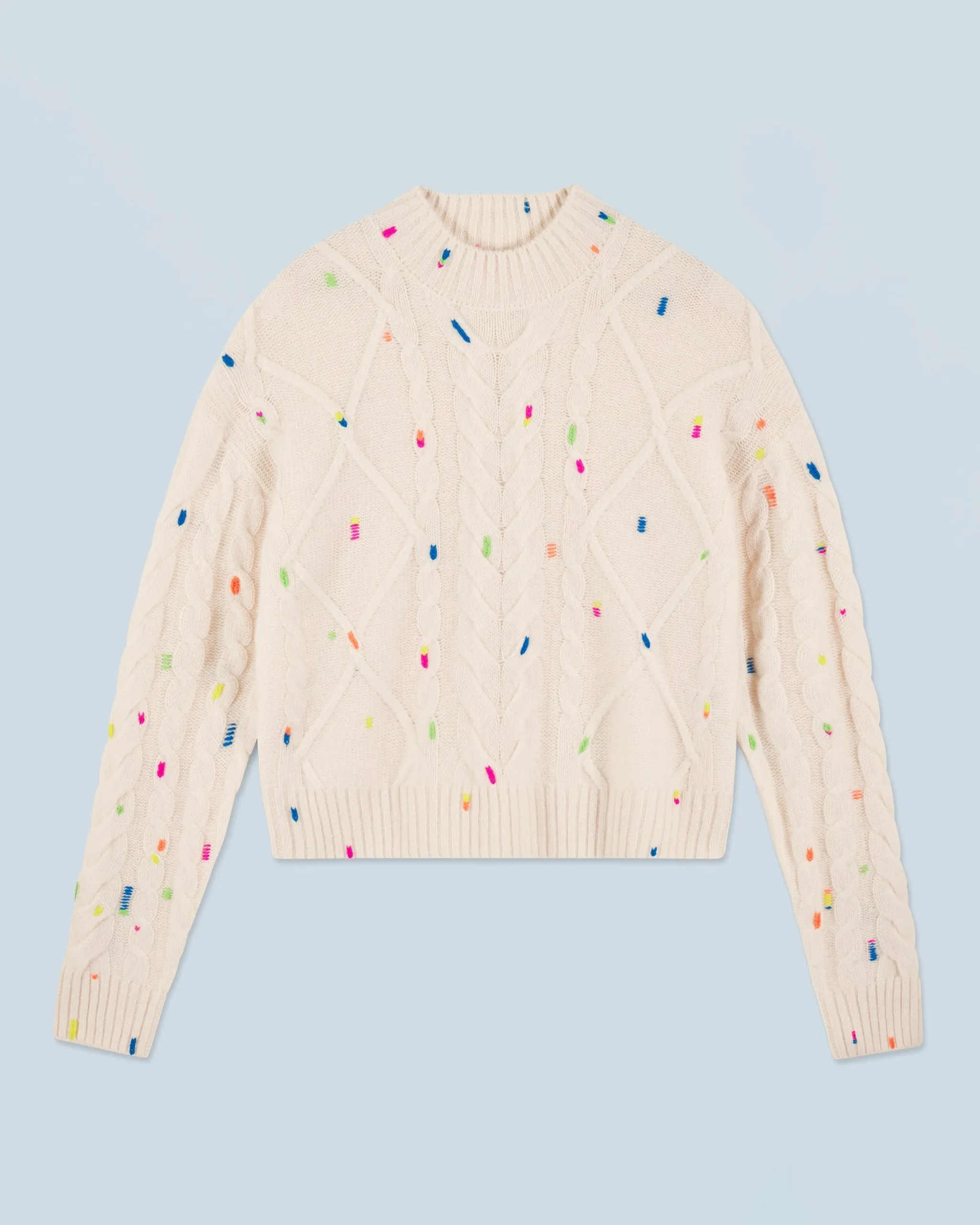 Pull Col Rond Torsades Multicolore^FROM FUTURE Best