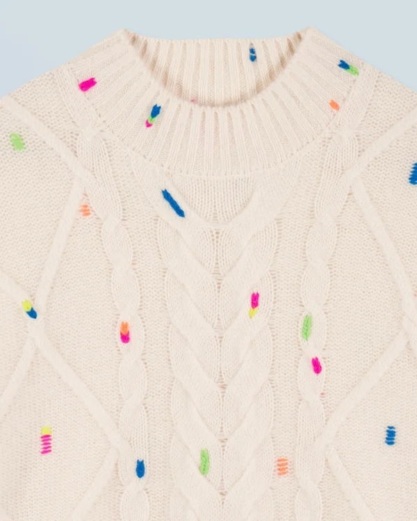 Pull Col Rond Torsades Multicolore^FROM FUTURE Best