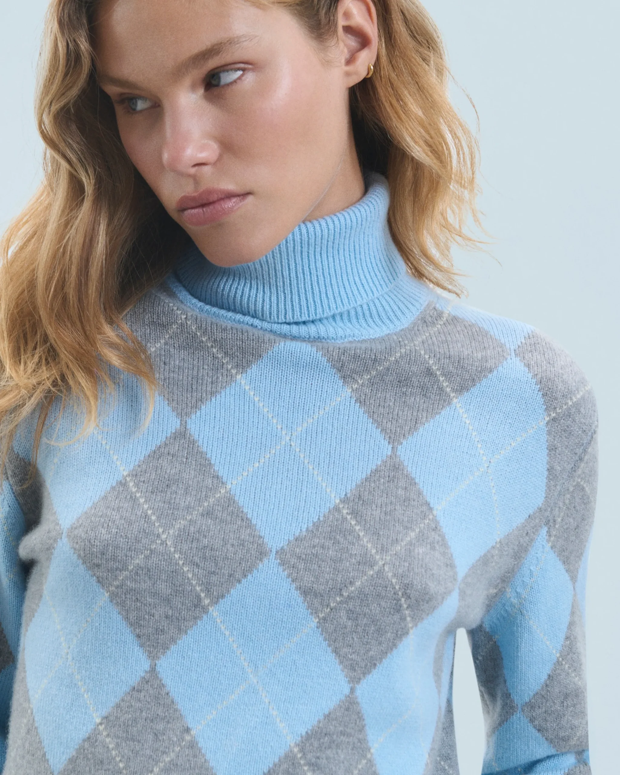 pull_col_roul__motif_losange_1.webp Pull Col Roulé à Motif Losange^FROM FUTURE Best