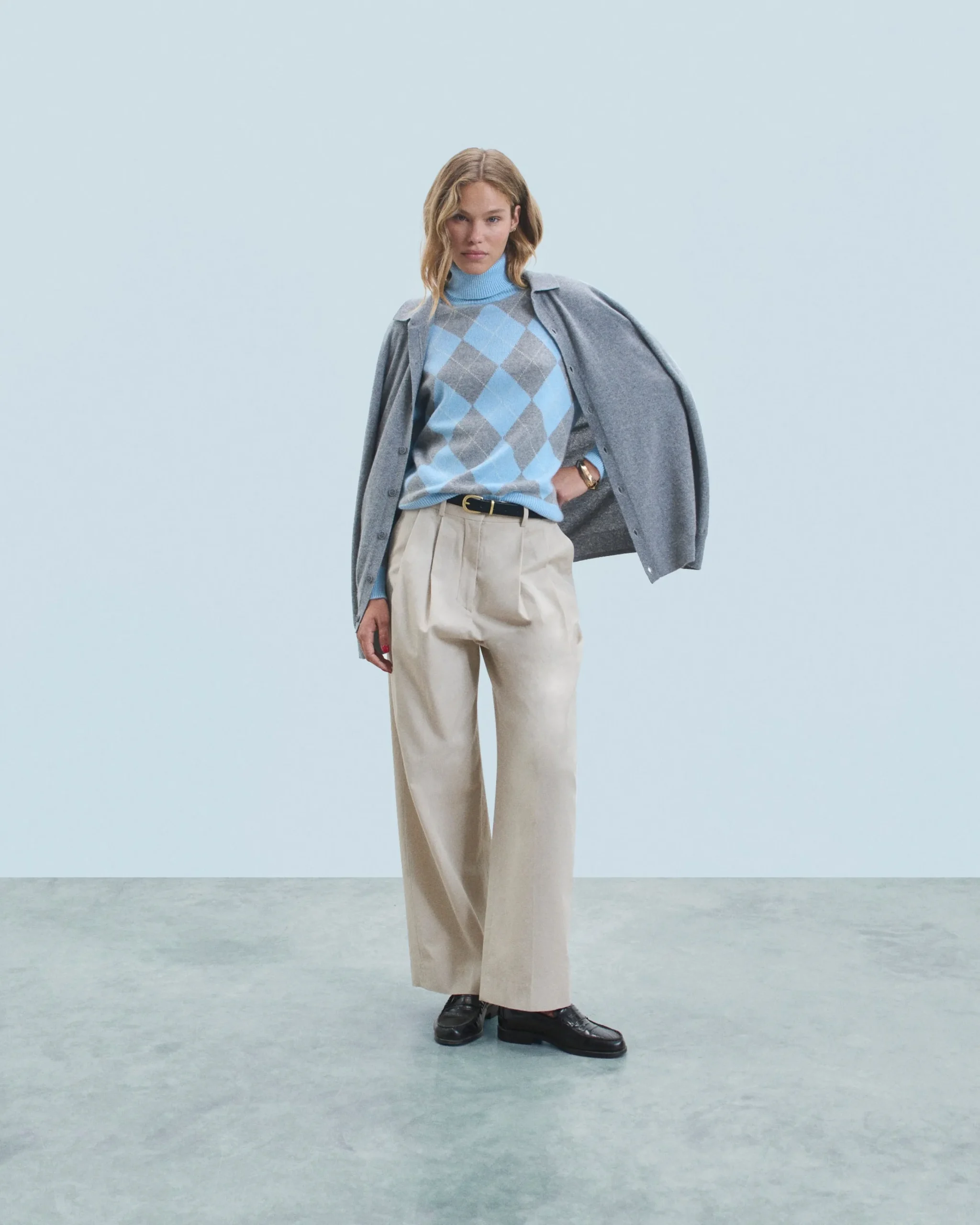 pull_col_roul__motif_losange_2.webp Pull Col Roulé à Motif Losange^FROM FUTURE Best
