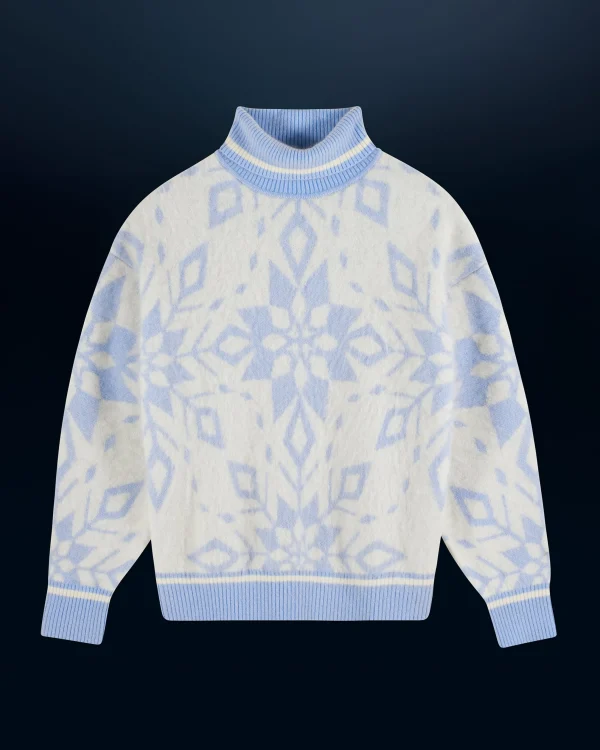 Pull Col Roulé Hairy à Motif Flocons^FROM FUTURE Shop