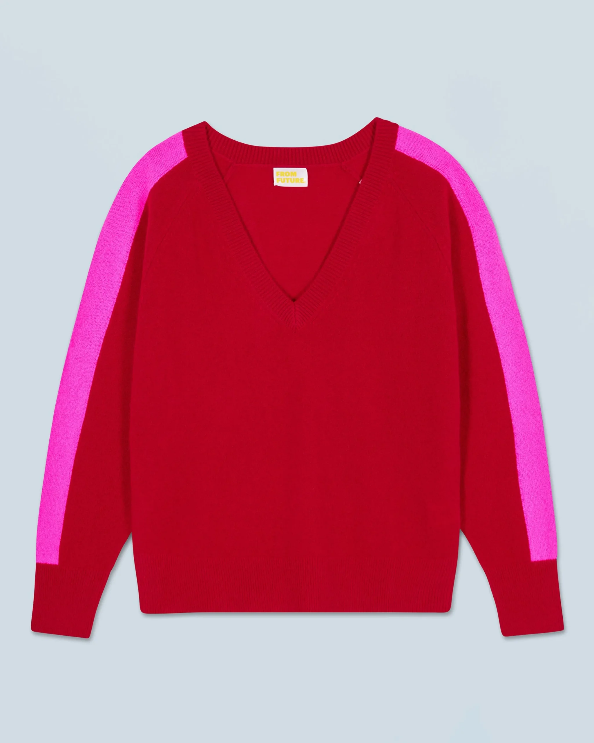 Pull Col V Oversize Bandes Bicolore Léger^FROM FUTURE Best Sale