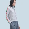 Pull Hoodie Bandes Manches Multicolore Léger^FROM FUTURE New