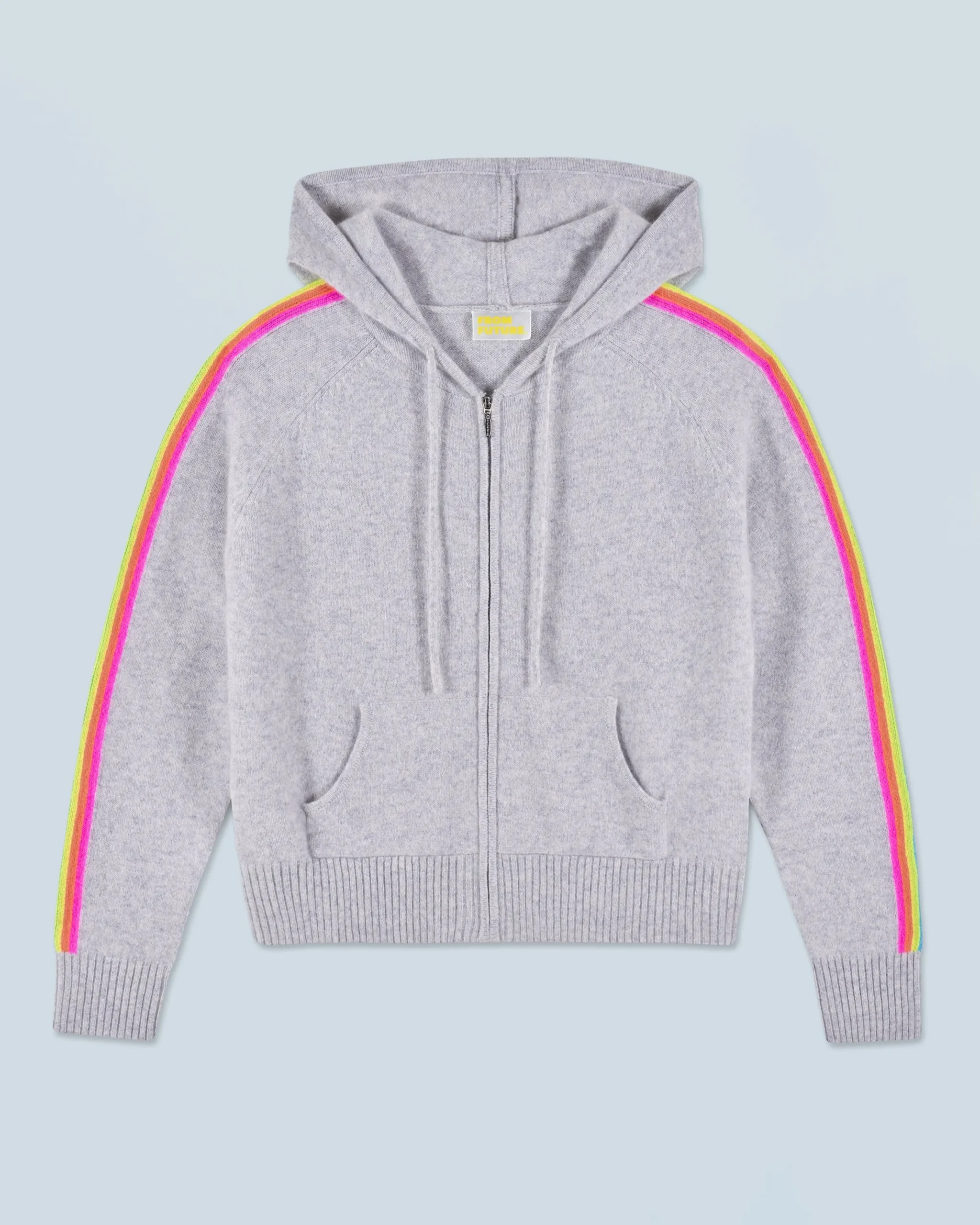 Pull Hoodie Bandes Manches Multicolore Léger^FROM FUTURE New
