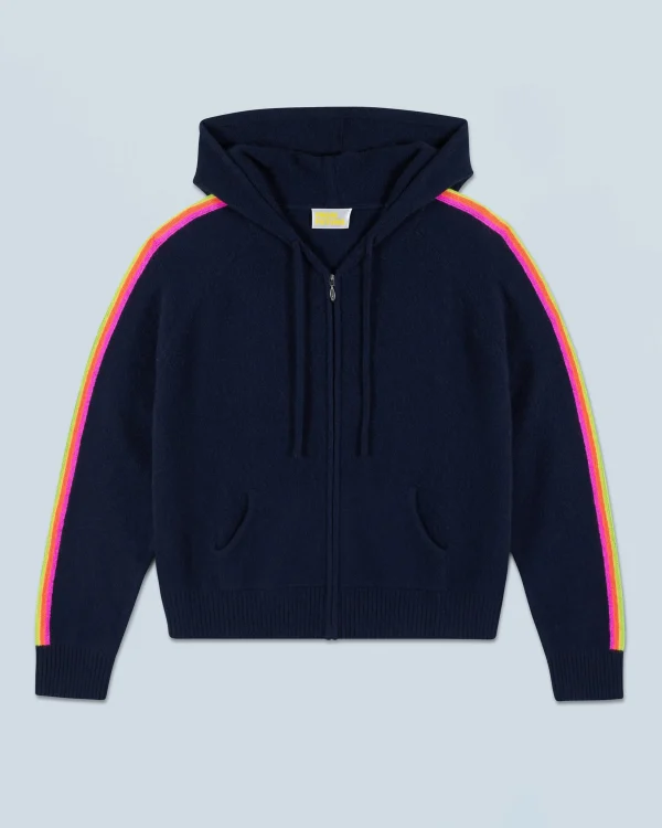 Pull Hoodie Bandes Manches Multicolore Léger^FROM FUTURE Hot