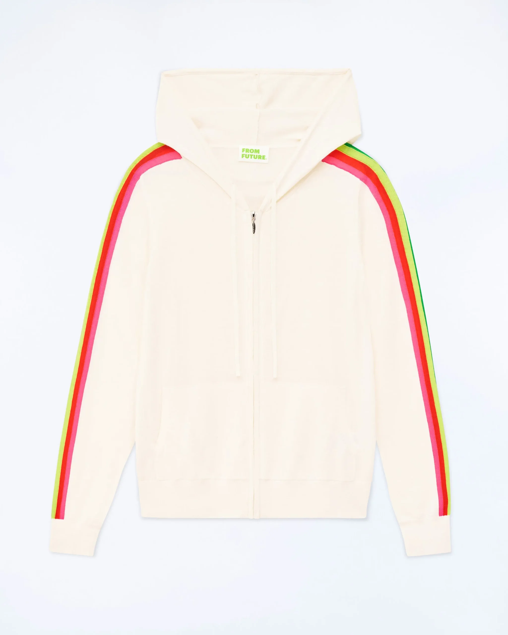Pull Hoodie Zippé Bande Multicolore^FROM FUTURE Cheap