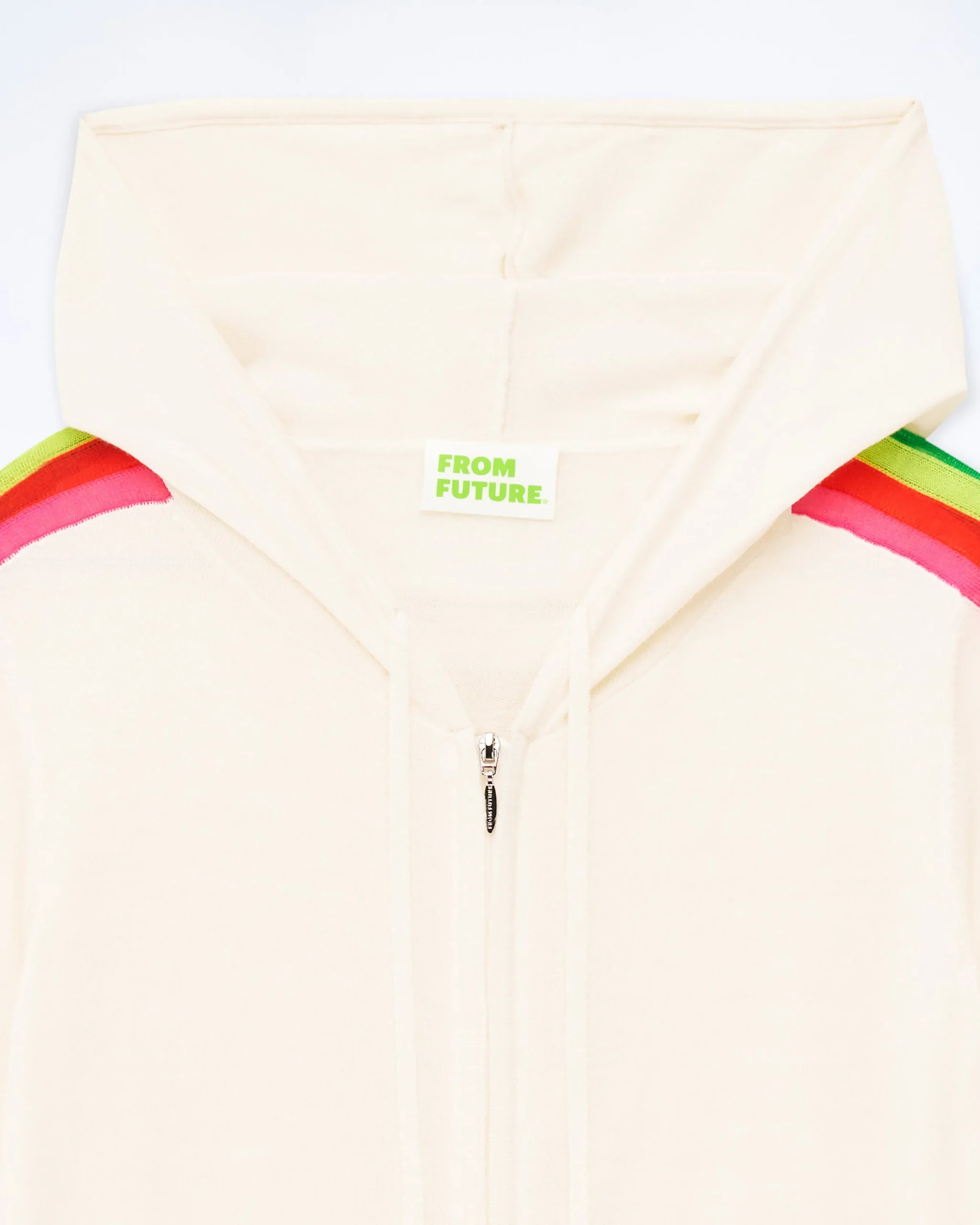 Pull Hoodie Zippé Bande Multicolore^FROM FUTURE Cheap