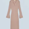 Robe Longue Manche Longue Col Polo^FROM FUTURE Fashion