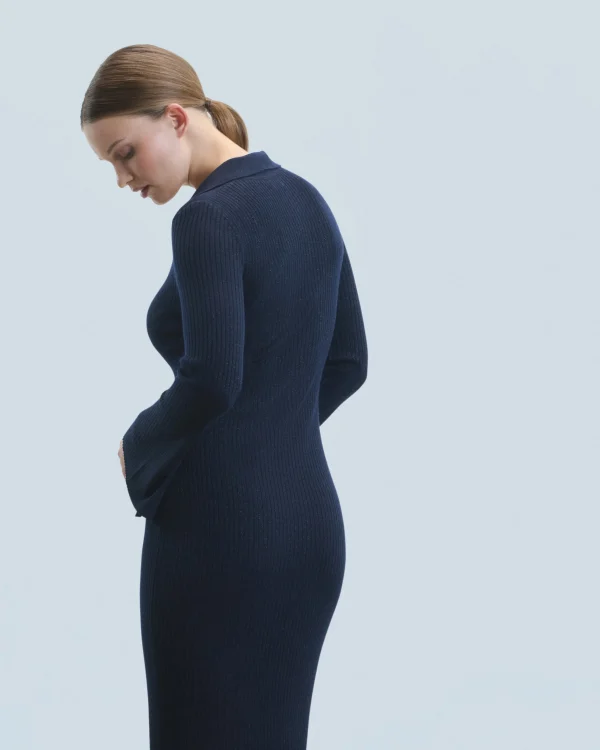 Robe Longue Manche Longue Col Polo^FROM FUTURE New