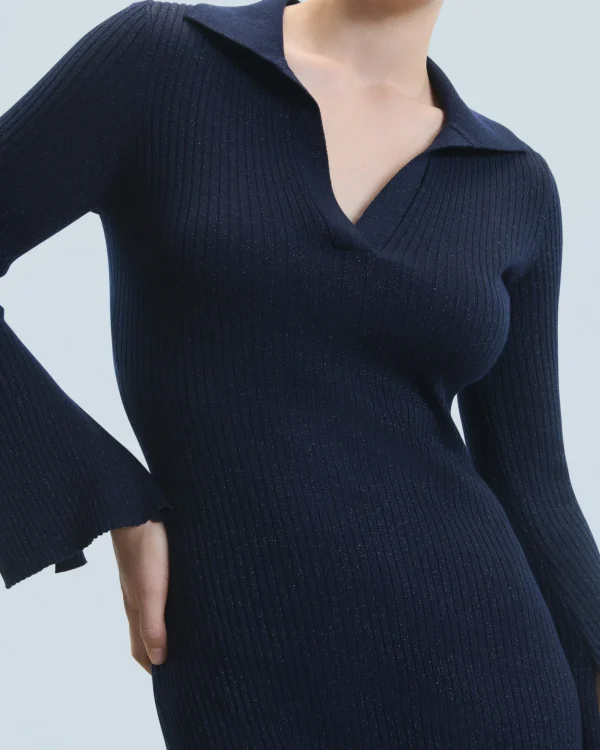 Robe Longue Manche Longue Col Polo^FROM FUTURE New