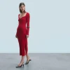 Robe Longue Manche Longue Decolleté Coeur^FROM FUTURE New