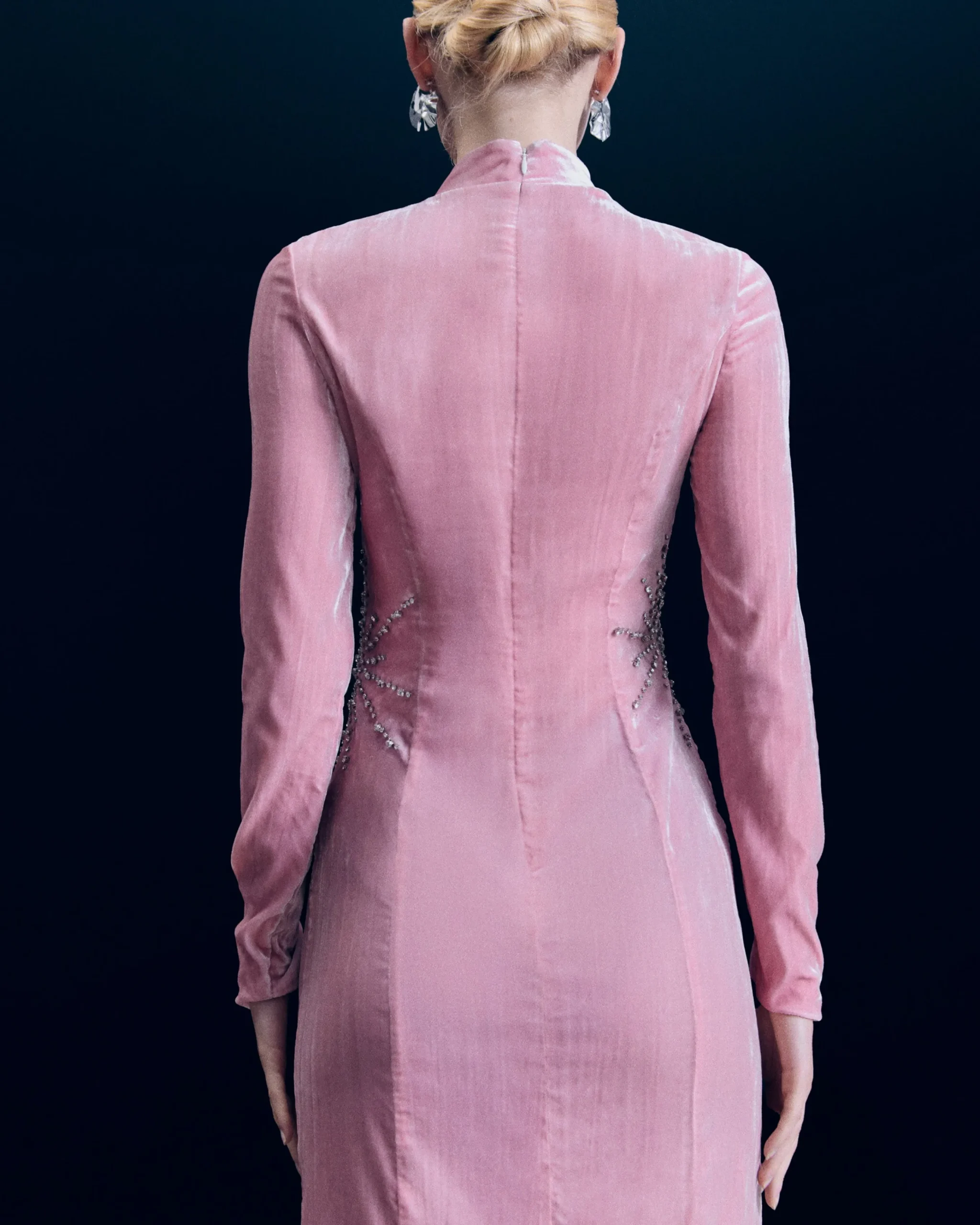 robe_longue_manche_longue_velours_crinkle_3.webp Robe Longue Manche Longue Velours Crinkle^FROM FUTURE Cheap