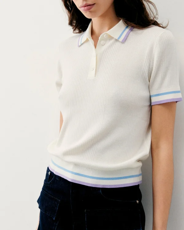 Top Manches Courtes Bandes Bicolores^FROM FUTURE Best Sale