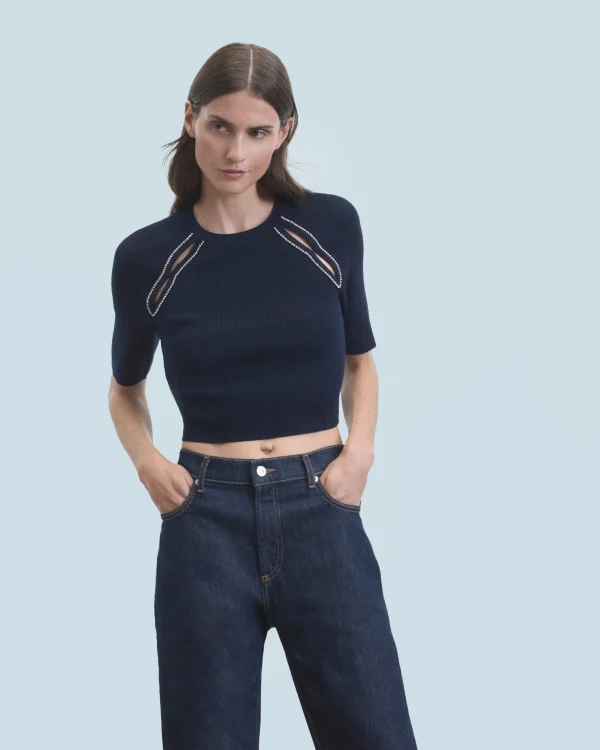Top Manches Courtes Ouvertures et Broderies^FROM FUTURE Sale