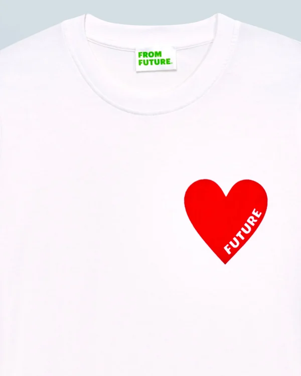 T-shirt Col Rond Coeur^FROM FUTURE New