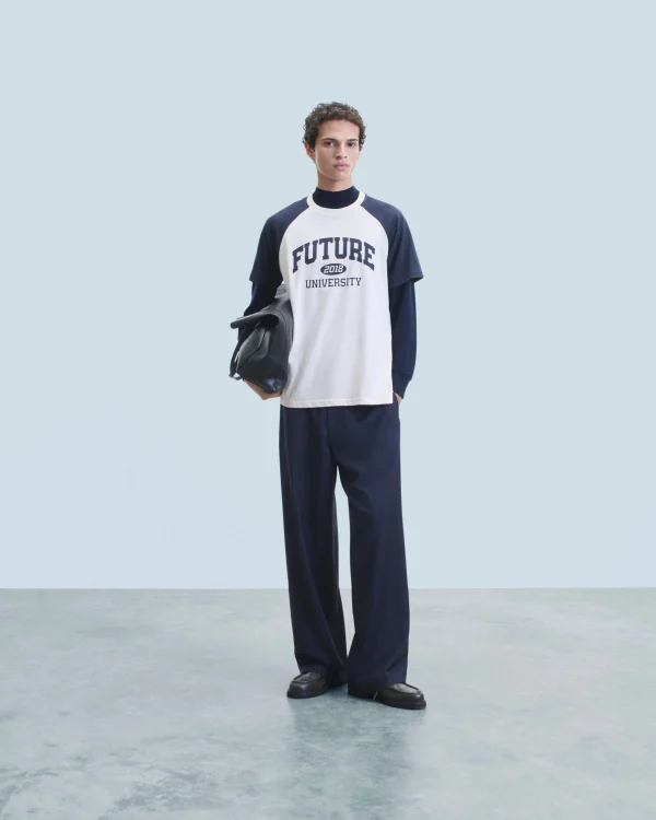 T-shirt Col Rond Manches Courtes Future University^FROM FUTURE Outlet