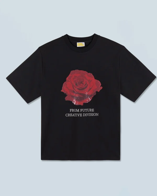 T-shirt Col Rond Manches Courtes Rose^FROM FUTURE Online