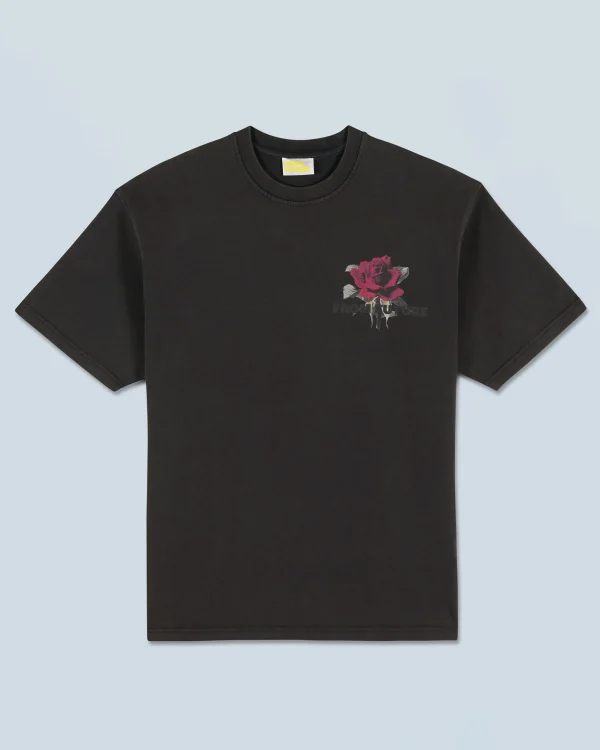 T-shirt Col Rond Manches Courtes Roses^FROM FUTURE Clearance