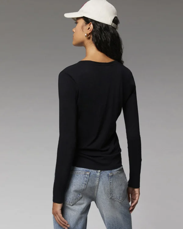 T-Shirt Col V Basique Manches Longues^FROM FUTURE Cheap
